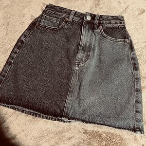 PacSun black denim miniskirt